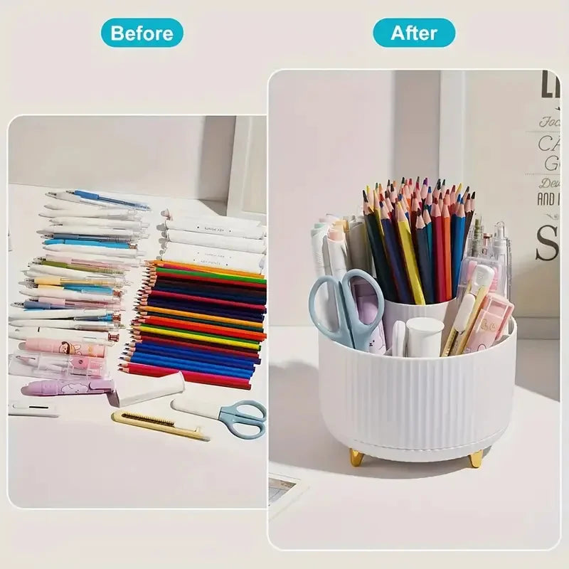 Makeup Organizer, 360 Rotating with 5 Compartments, 5.9"