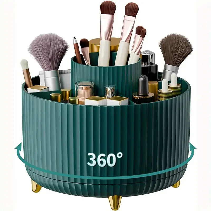 Makeup Organizer, 360 Rotating with 5 Compartments, 5.9"