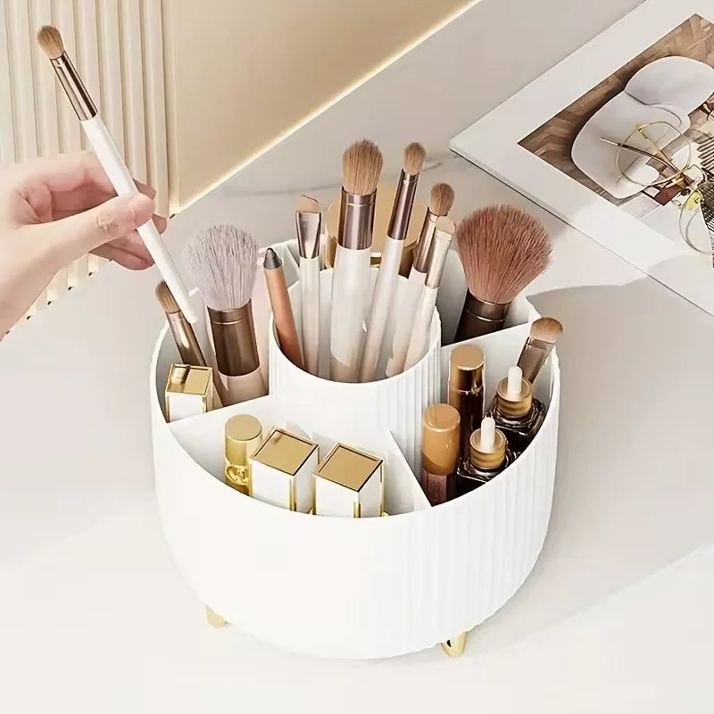 Makeup Organizer, 360 Rotating with 5 Compartments, 5.9"