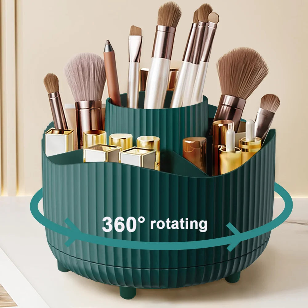 Makeup Organizer, 360 Rotating with 5 Compartments, 5.9"