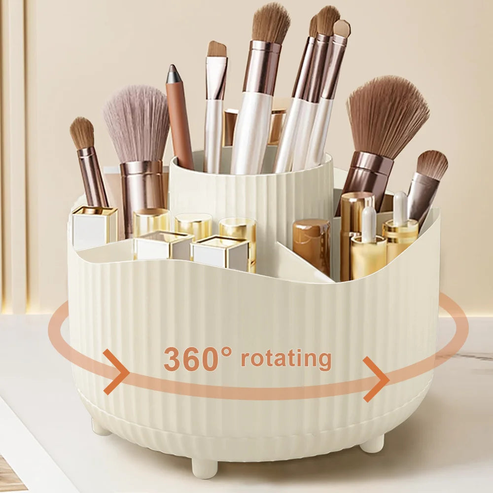 Makeup Organizer, 360 Rotating with 5 Compartments, 5.9"