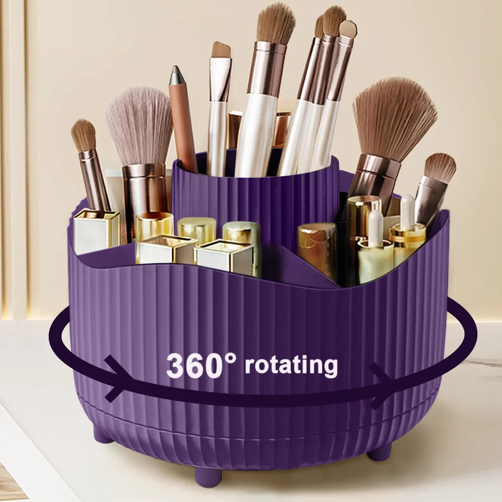 Makeup Organizer, 360 Rotating with 5 Compartments, 5.9"