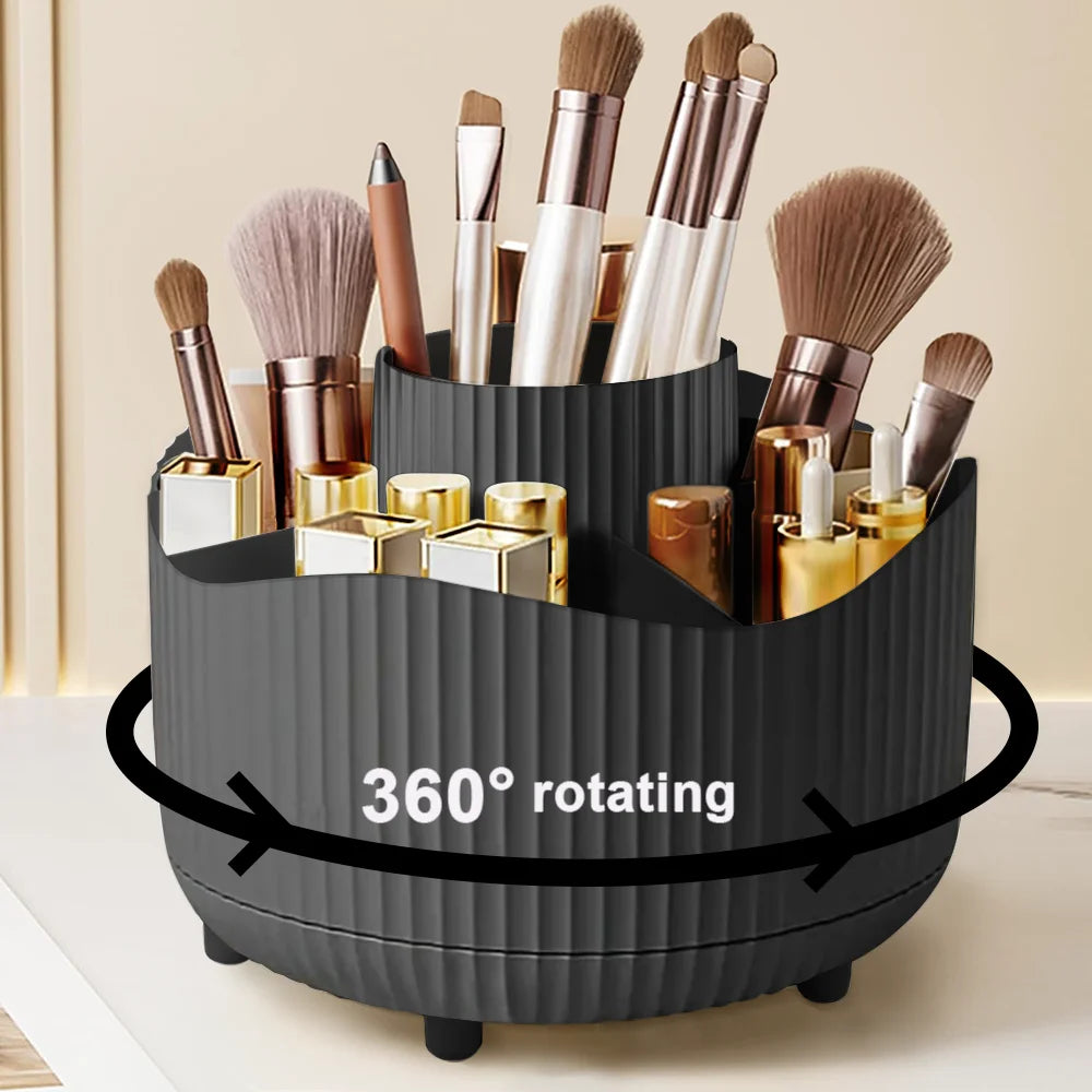 Makeup Organizer, 360 Rotating with 5 Compartments, 5.9"