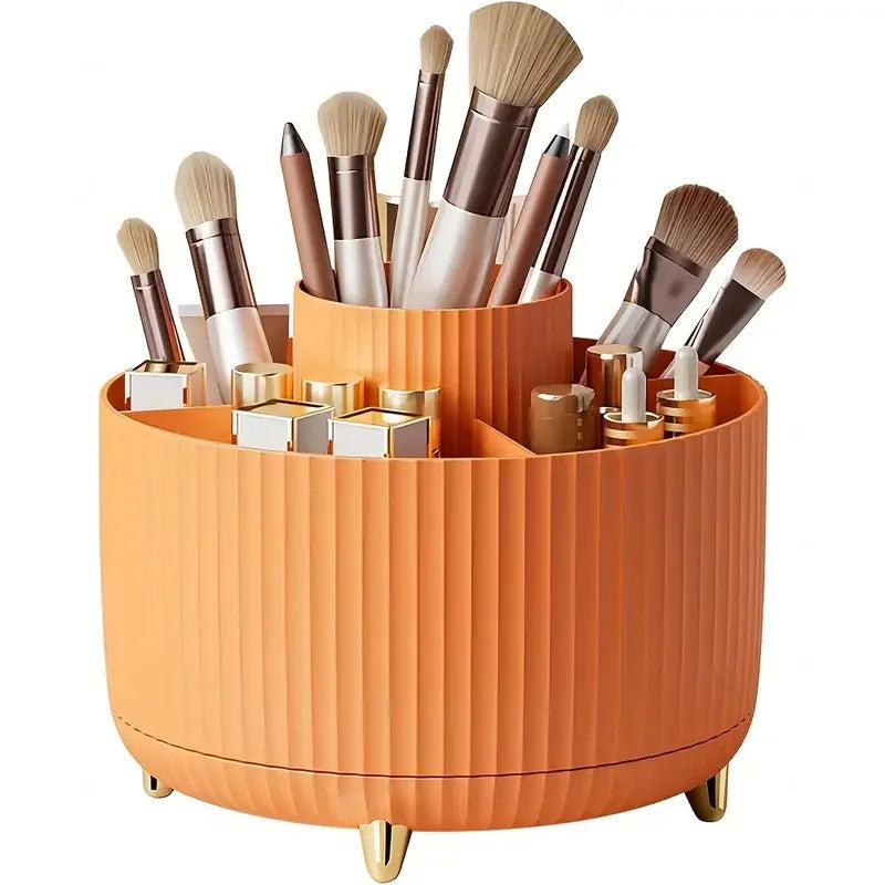 Makeup Organizer, 360 Rotating with 5 Compartments, 5.9"