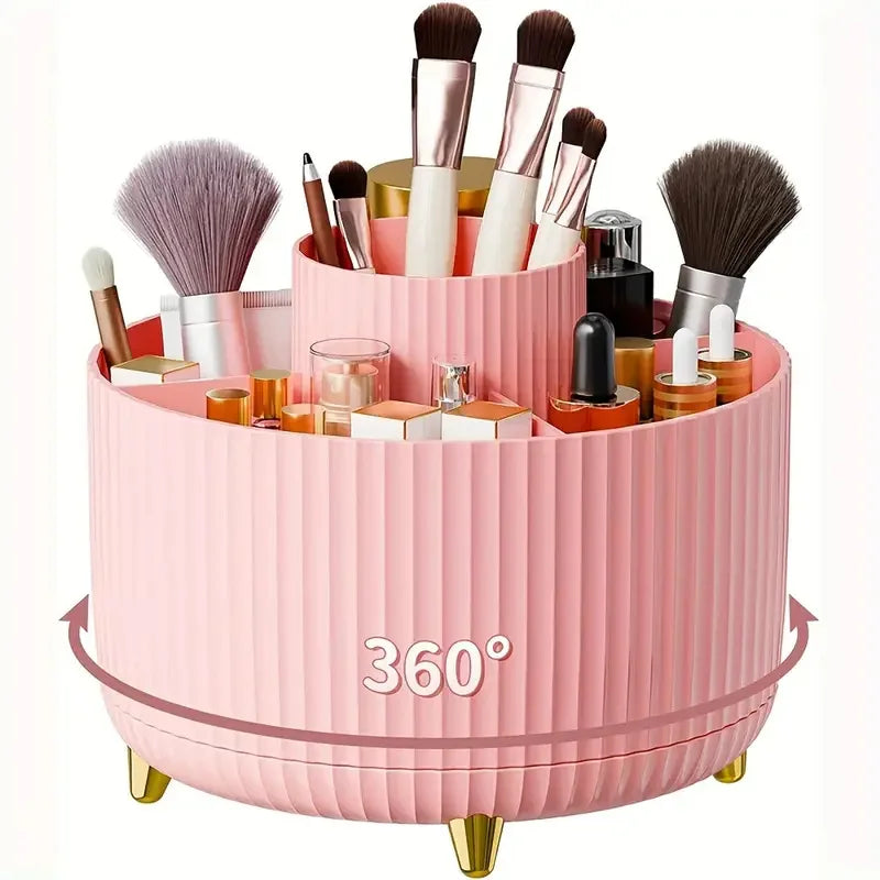 Makeup Organizer, 360 Rotating with 5 Compartments, 5.9"