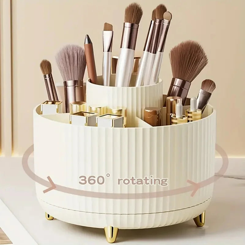 Makeup Organizer, 360 Rotating with 5 Compartments, 5.9"