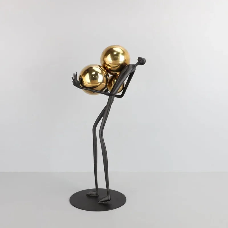 Abstract sculpture - Men's Black Minimalist Accessories, Metal