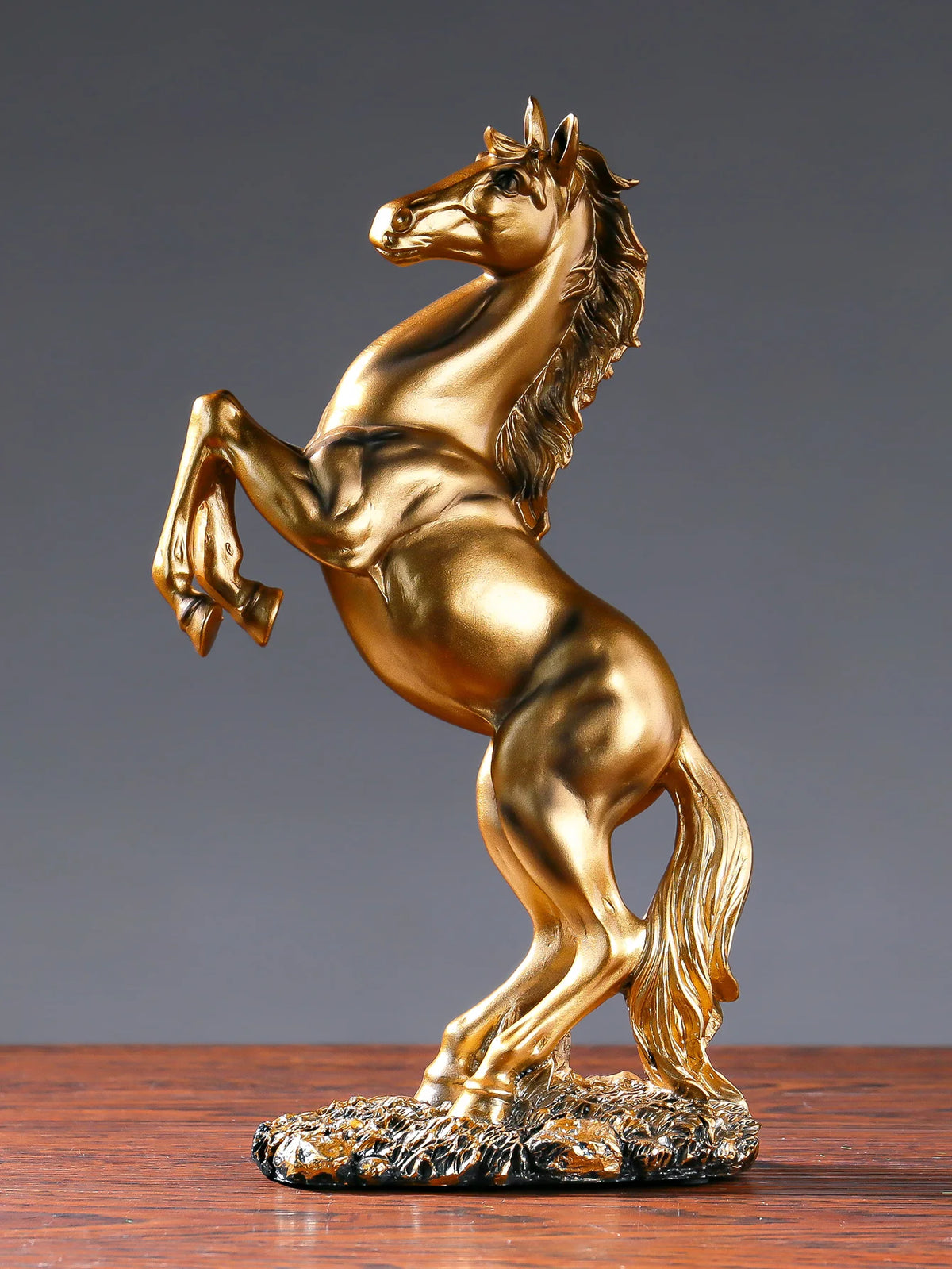 Abstract sculpture - European Style Home Resin Victory Horse Statue, Living Room