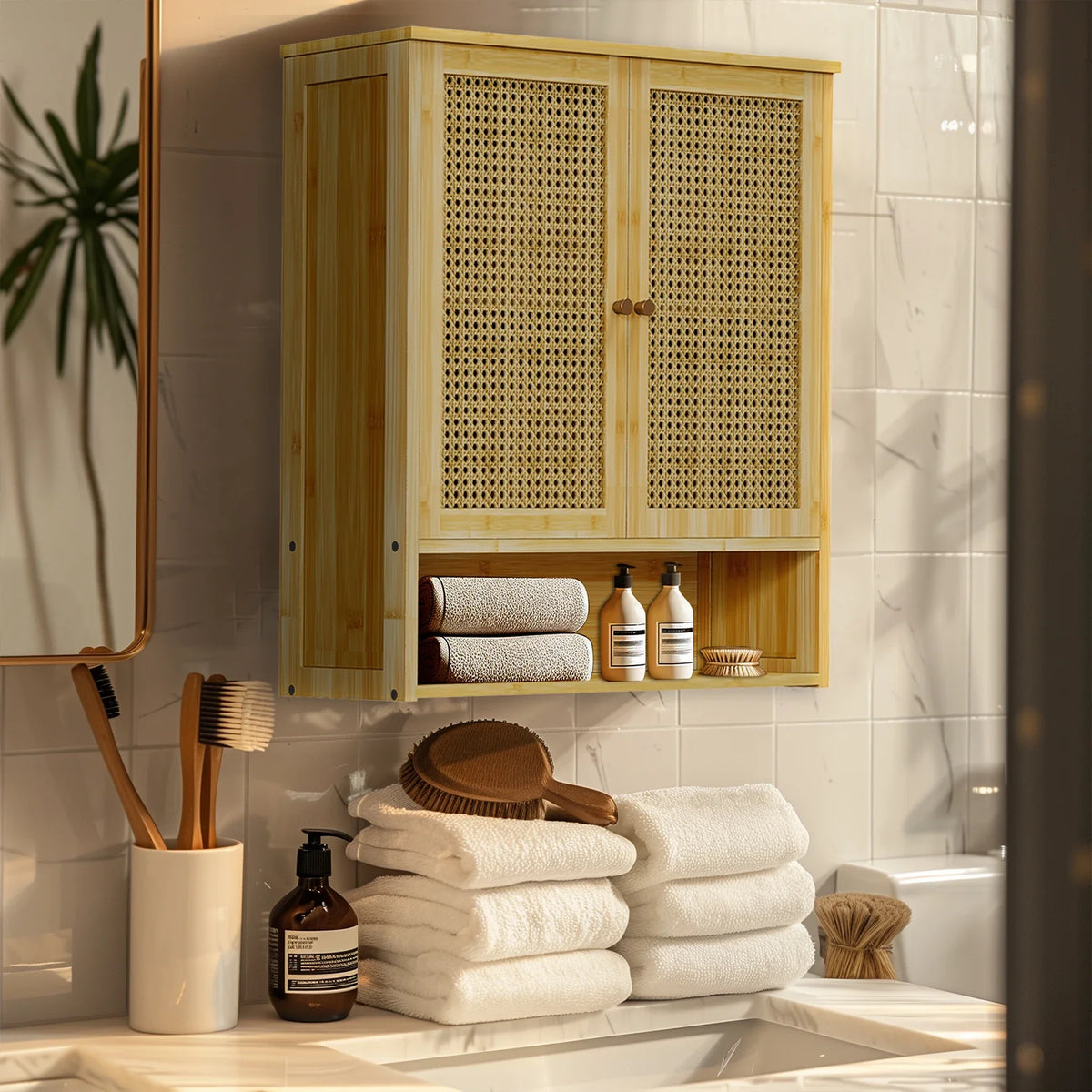 Rattan Bathroom Cabinet, view 5