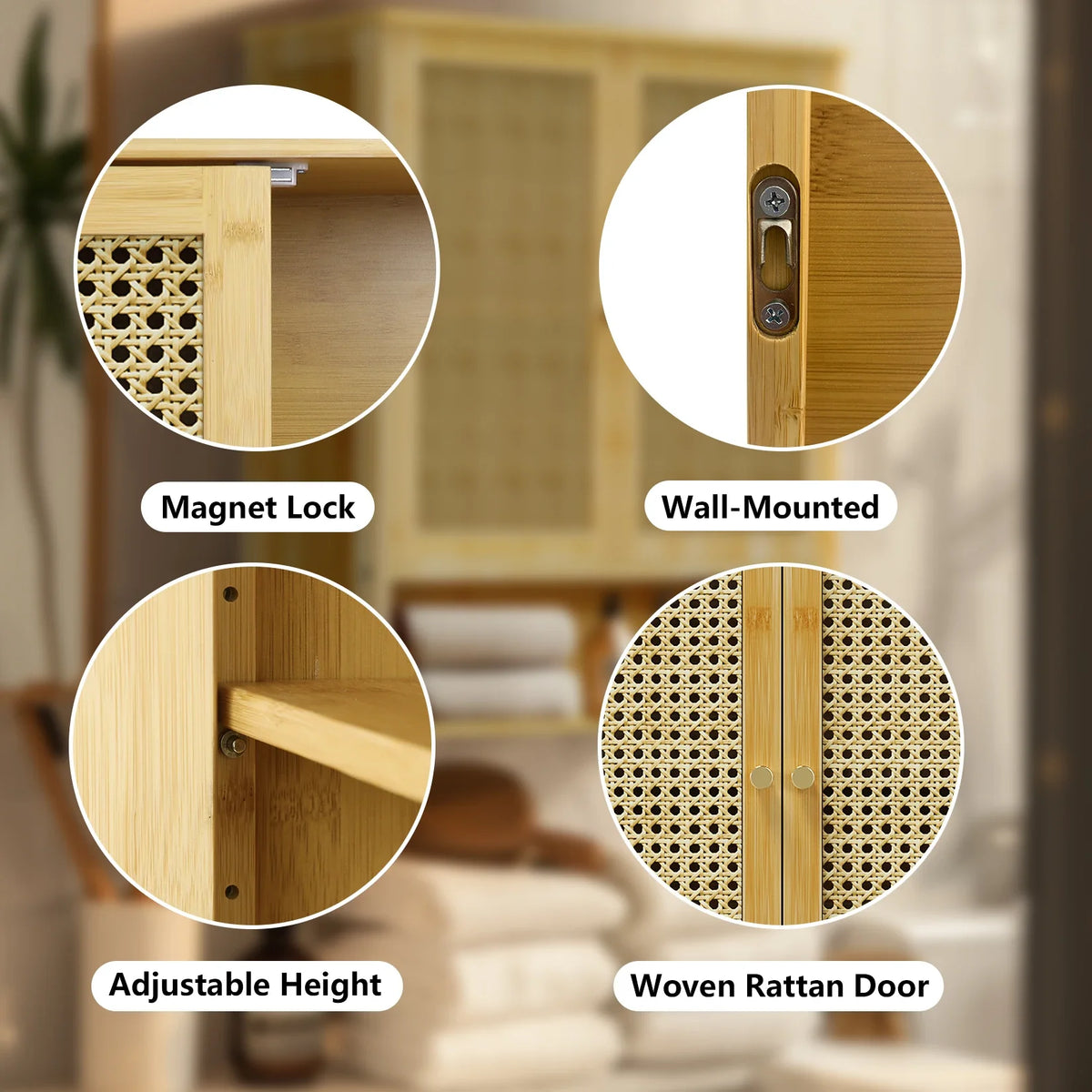 Rattan Bathroom Cabinet, view 7