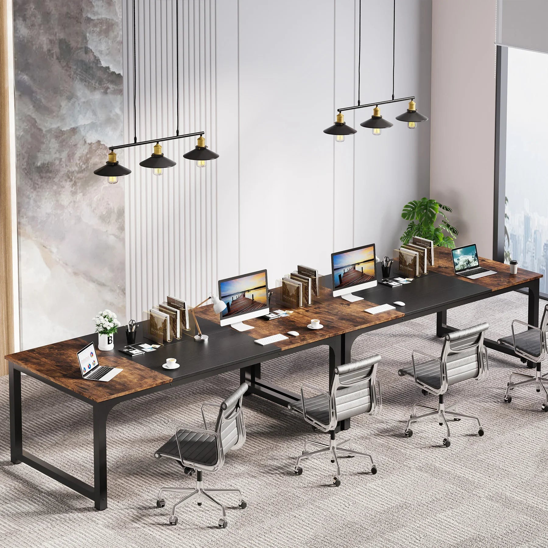Large 70in Executive Computer Desk for Home Office — Modern Writing Workstation