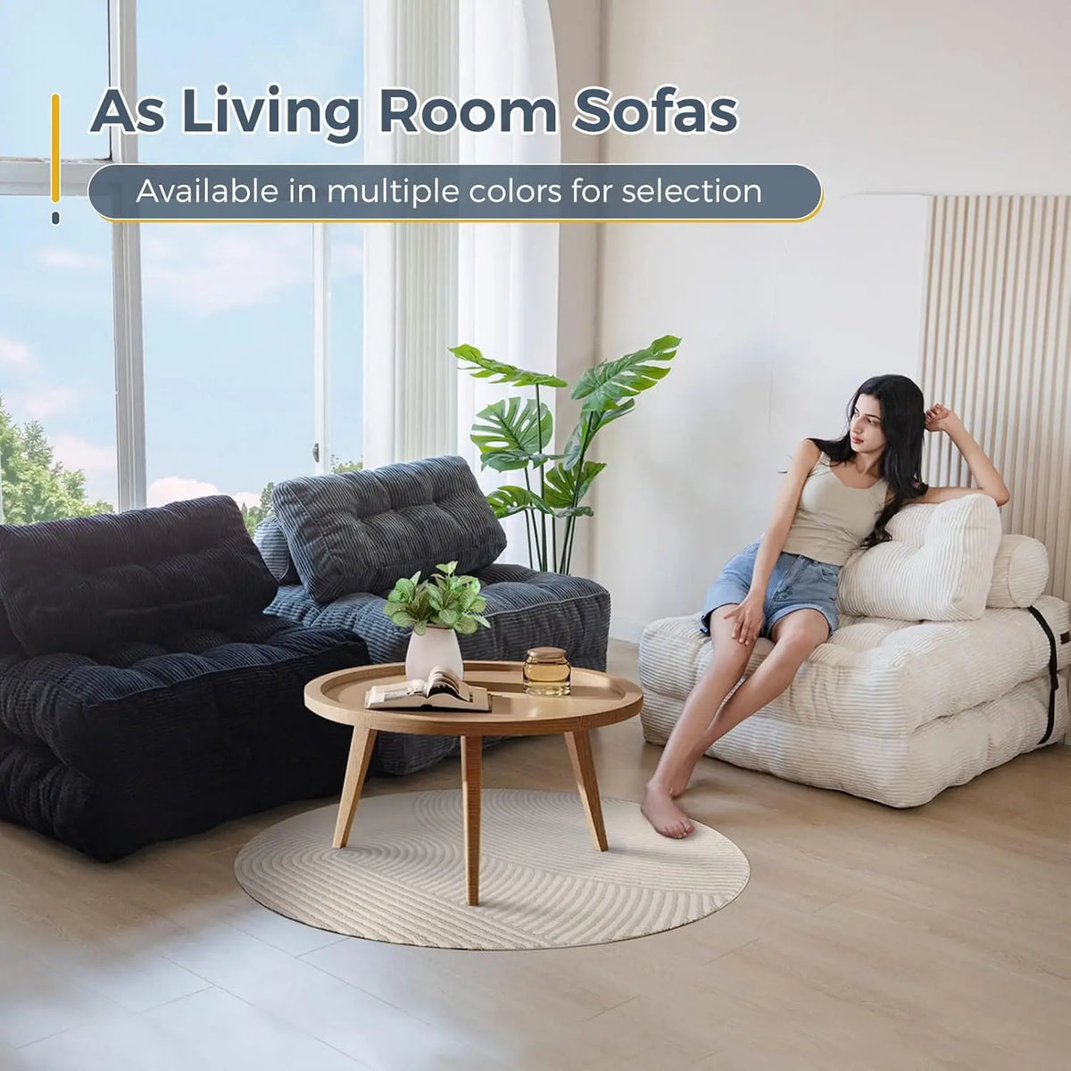 Folding Sofa Bed, Convertible Sleeper Chair with Pillow Foldable Matress, 33.5"x74.8"