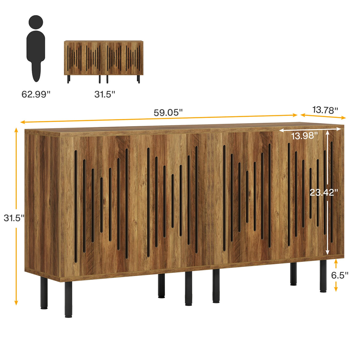Sideboard Cabinet Set of 2, view 21