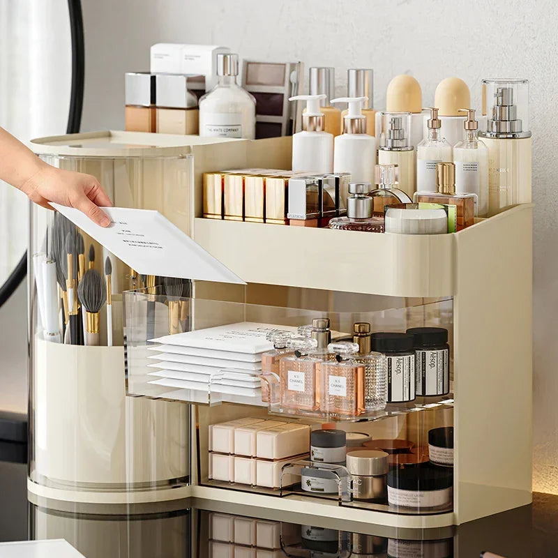 Makeup Organizer, Dustproof Drawer Storage Box for Skincare