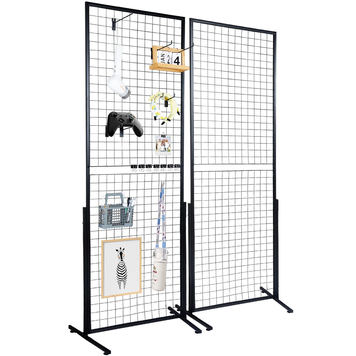 Gridwall Panels, 24.29" x 67.56" Double-Sided Display Rack, 2 Pack