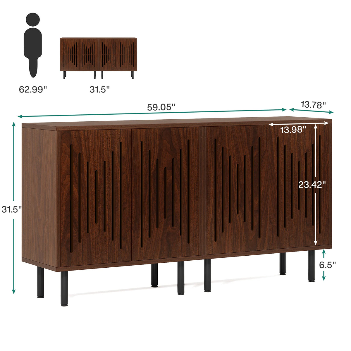 Sideboard Cabinet Set of 2, view 10