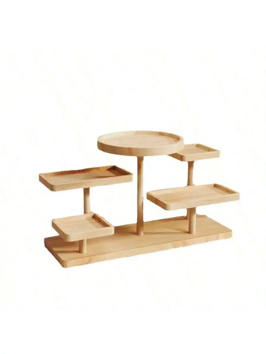 Wooden Display Rack, Multi-Layer Storage Shelf, 3 or 5 Layers