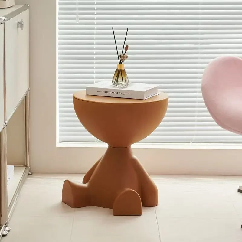 C shaped side table - Light Luxury Cartoon Sofa Edge Table Creative Flat Head Coffee