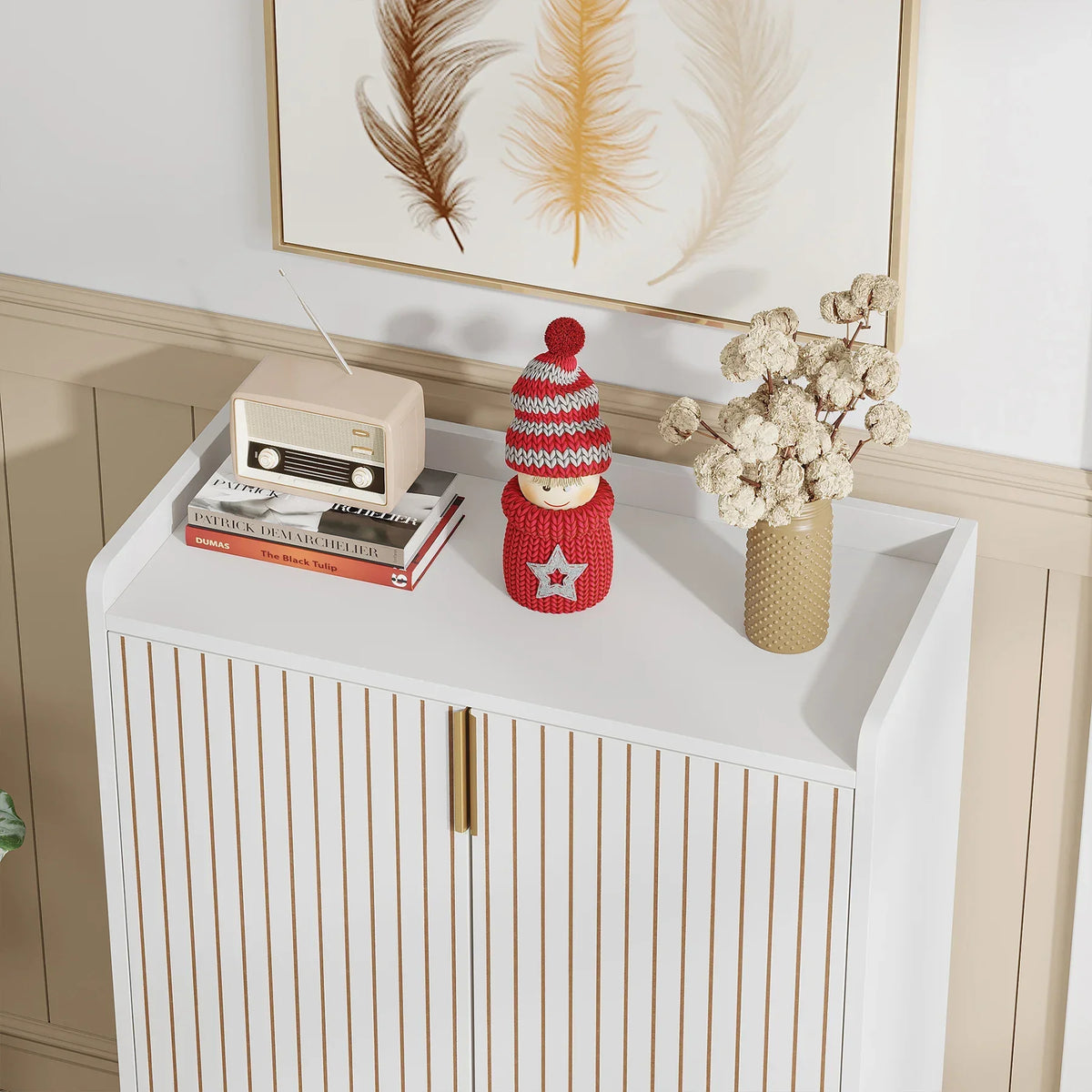 5-Tier Shoe Cabinet with Doors, view 9
