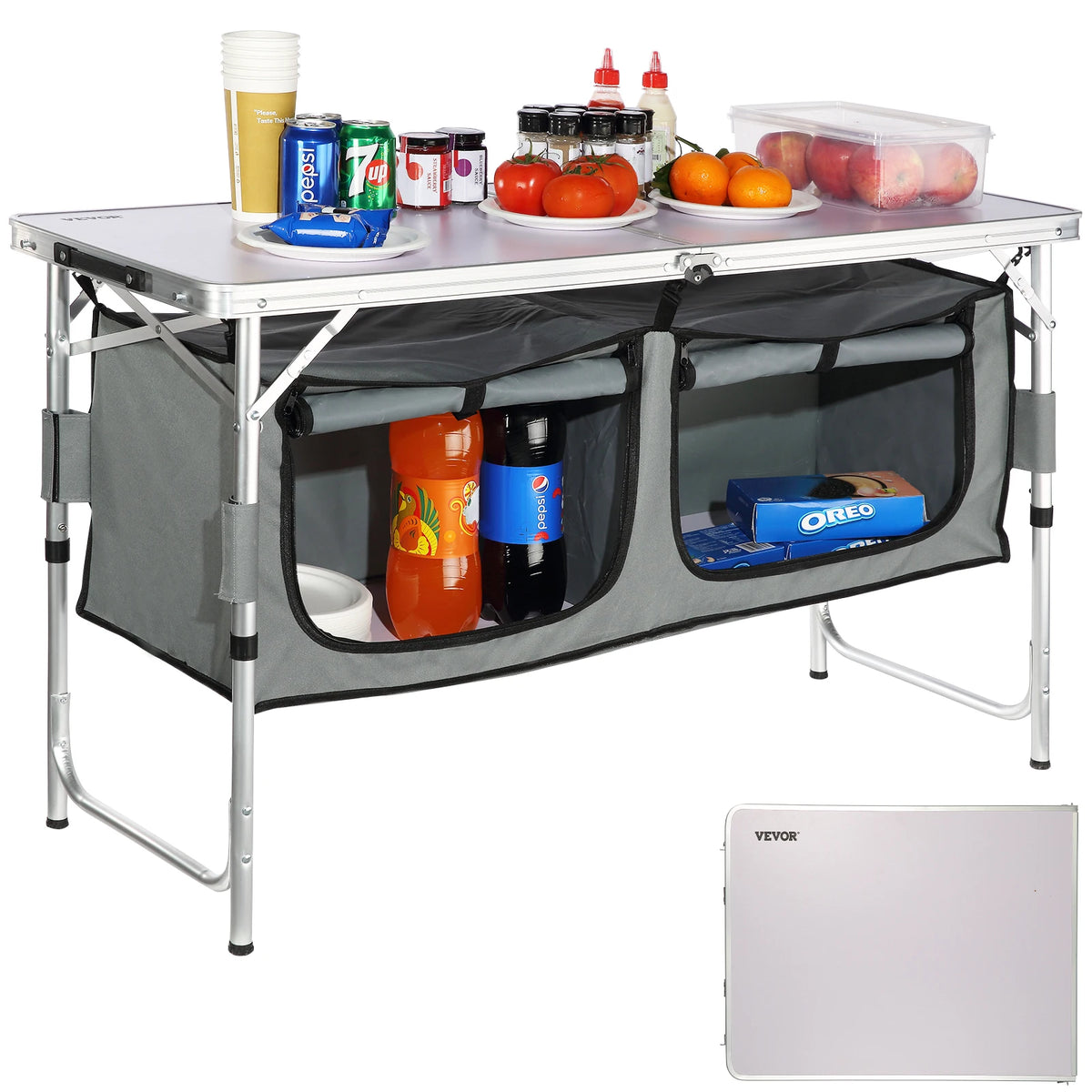 Folding camping table - Camping Kitchen Table Quick Set-up Folding Camping Table MDF