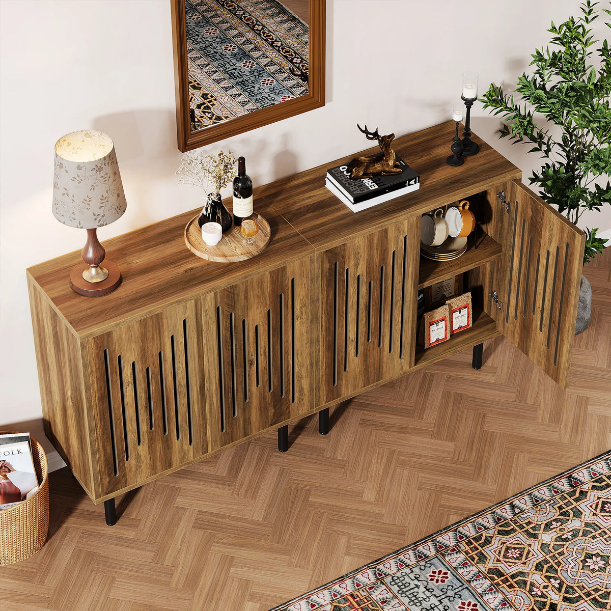 Sideboard Cabinet Set of 2, view 24