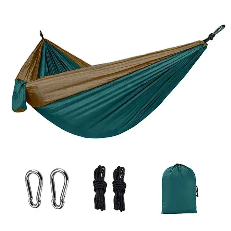 Outdoor Single Camping Hammock, Color Nylon Parachute Fabric