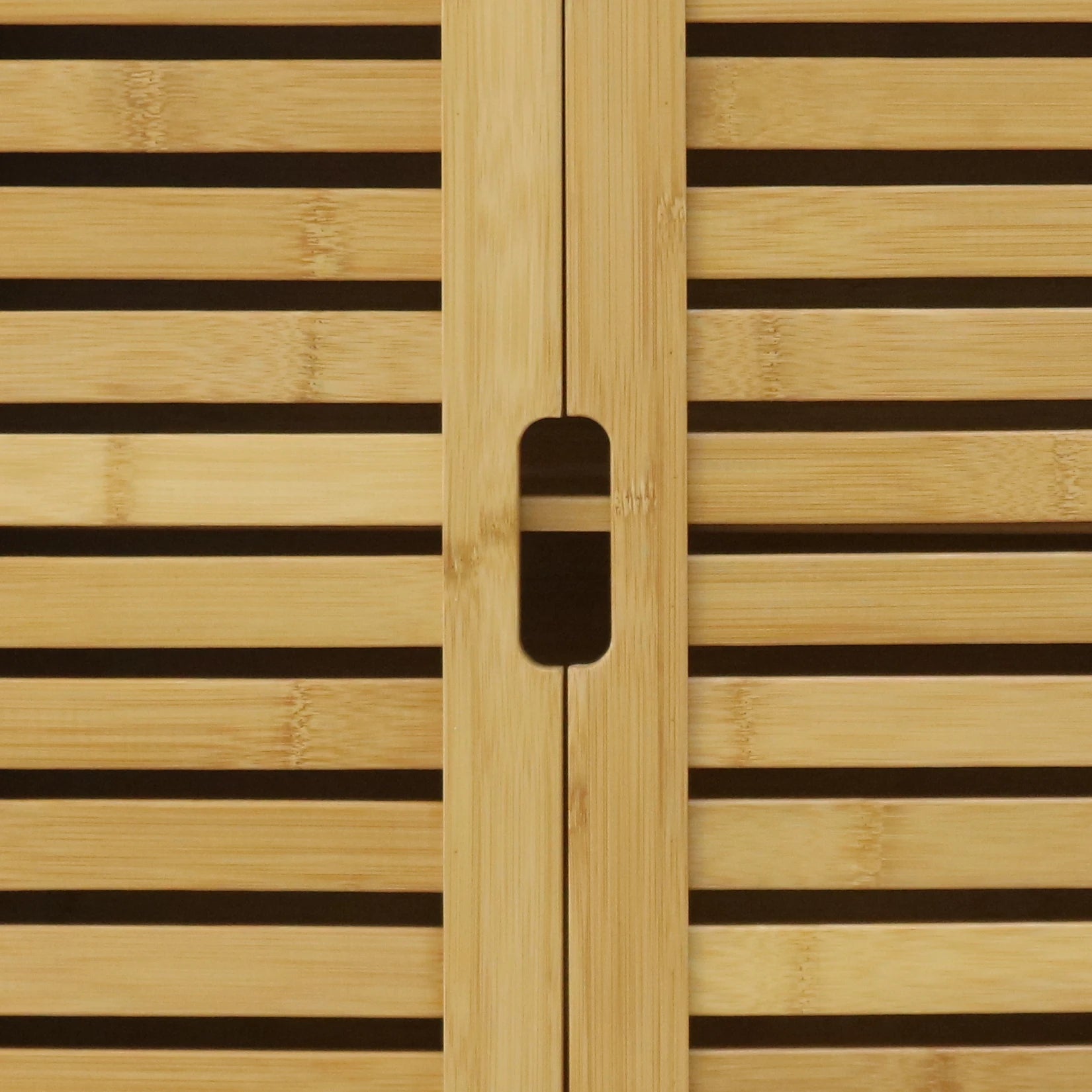 Bamboo Medicine Cabinet with Louvered Doors for Bathroom — 23.6"W Wall-Mounted Storage