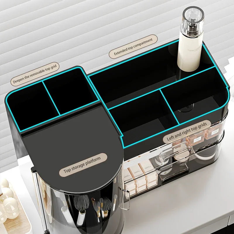 Makeup Organizer, Dustproof Drawer Storage Box for Skincare