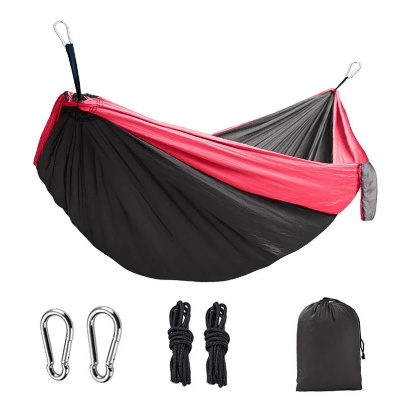 Single Camping Hammock, Parachute Nylon Hanging Bed