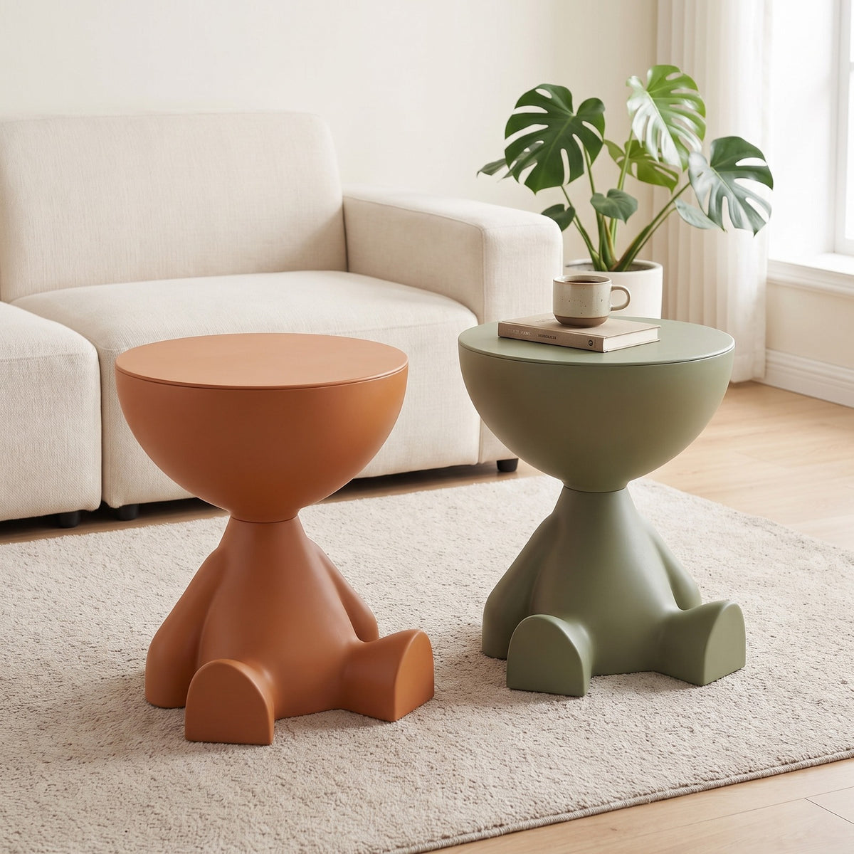 C shaped side table - Light Luxury Cartoon Sofa Edge Table Creative Flat Head Coffee