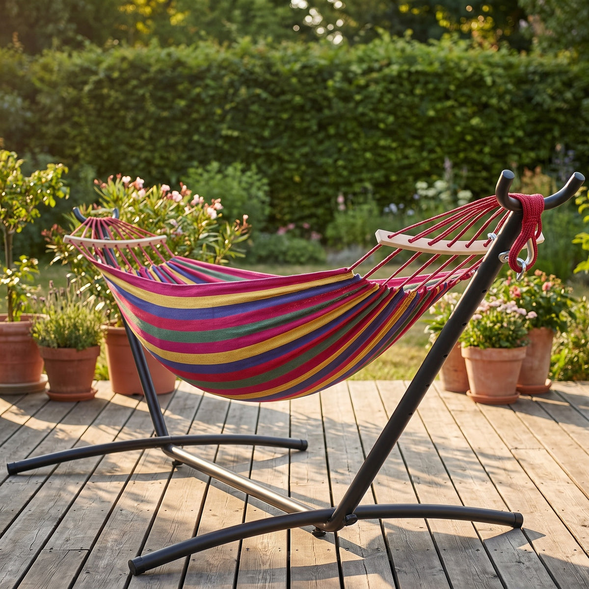 Camping hammock - Adjustable Stand Hammock - 600lb Capacity Stylish Hammock Bed