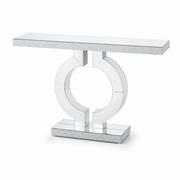 Mirrored Console Table with Crystal Sparkle Finish for Entryway — 43" Wide