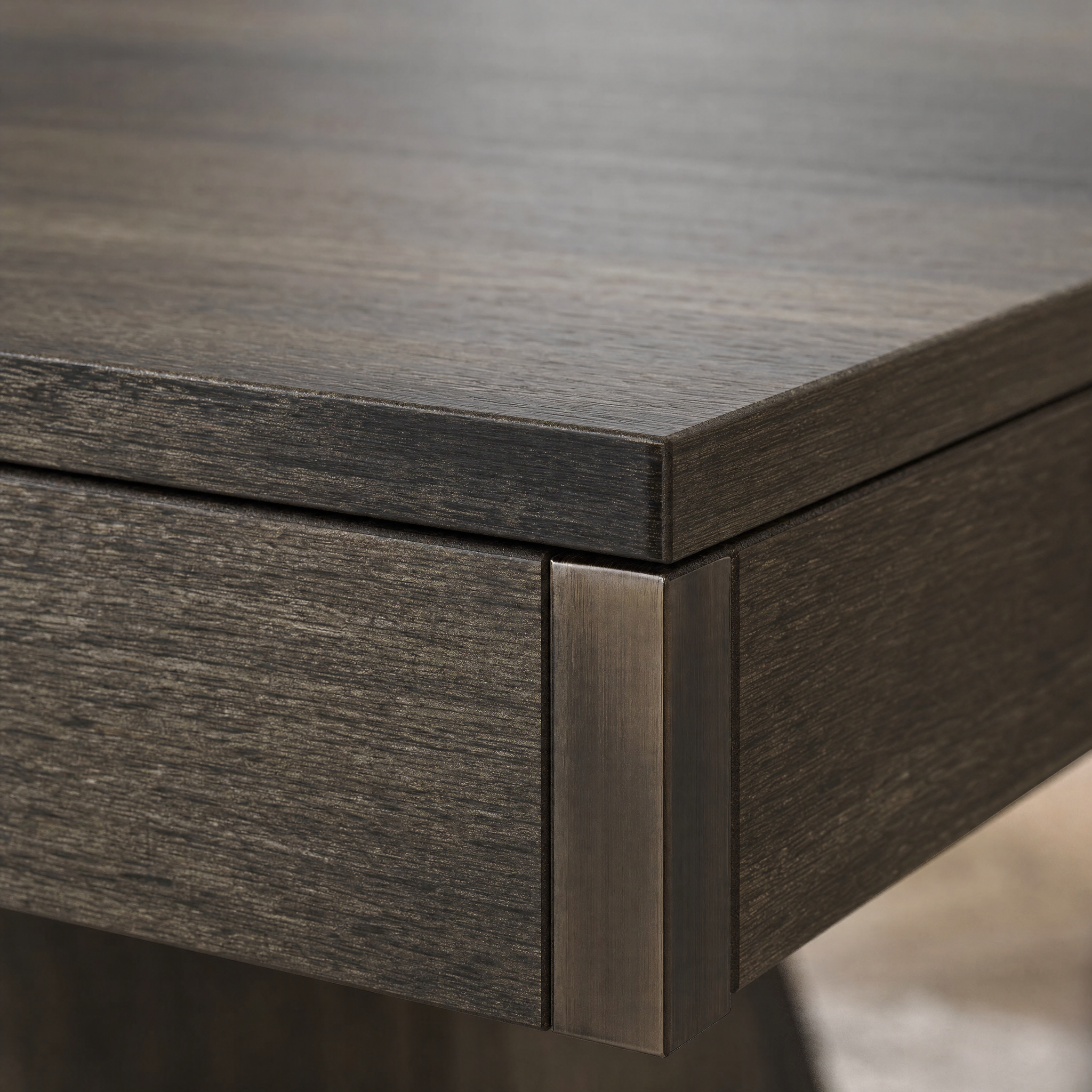 Farmhouse Square Dining Table with Pedestal Base for 4 — 31.5" Charcoal Wood