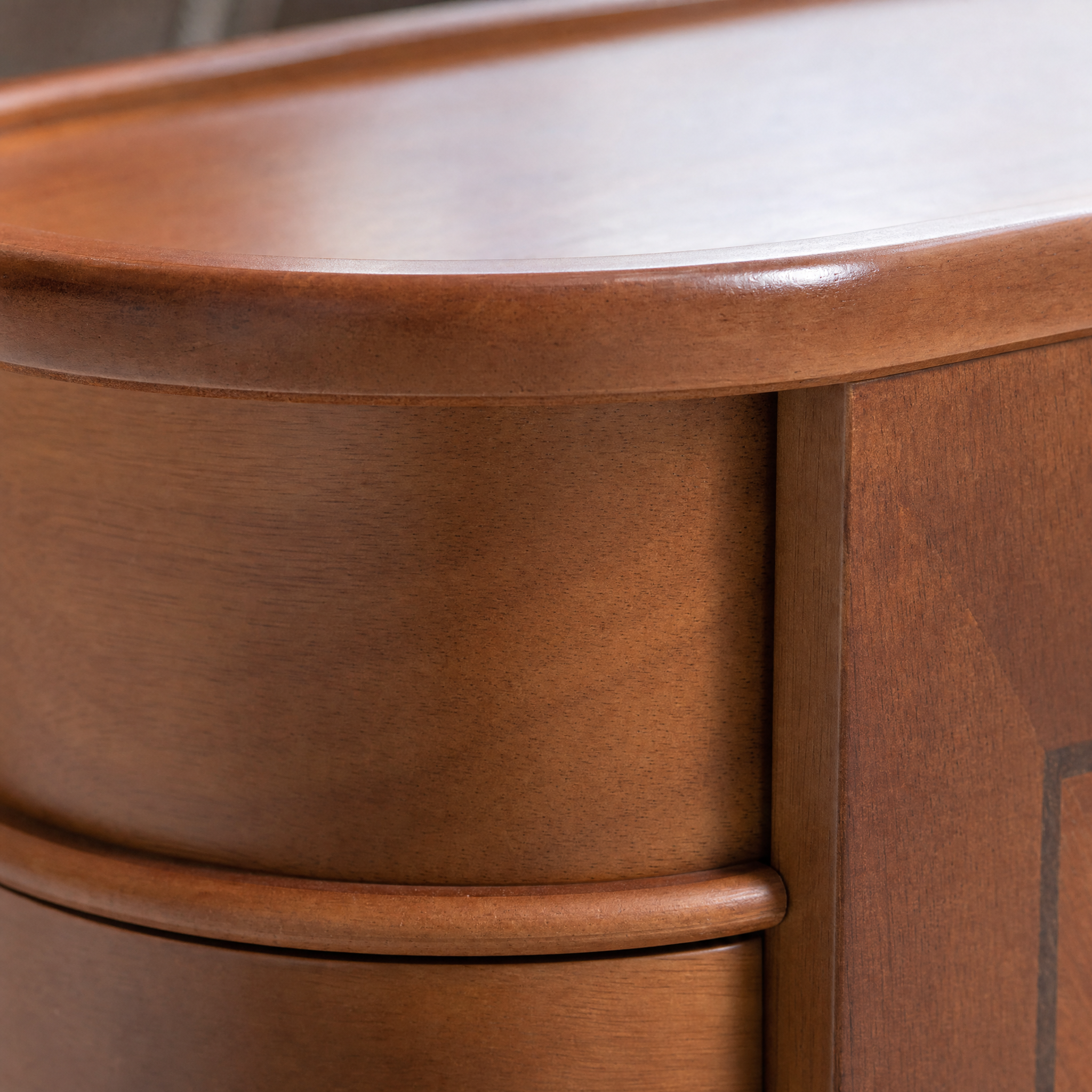Solid Wood Narrow Side Table Nightstand with 2 Drawers for Living Room — 24" Tall