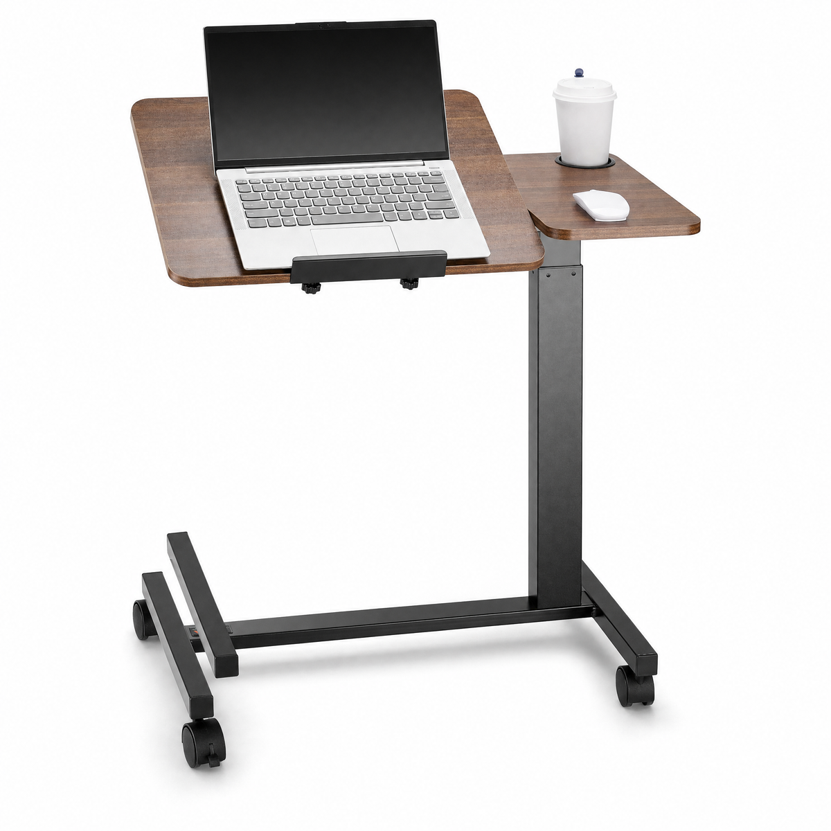Mobile Laptop Table with Tilting Top & Casters