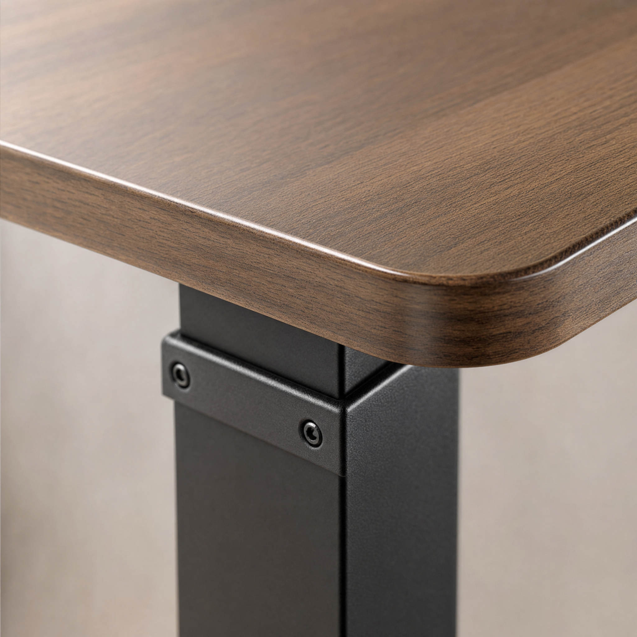 Walnut Mobile Laptop Table with Tilting Top & Casters for Bedside — Height-Adjustable Overbed Desk