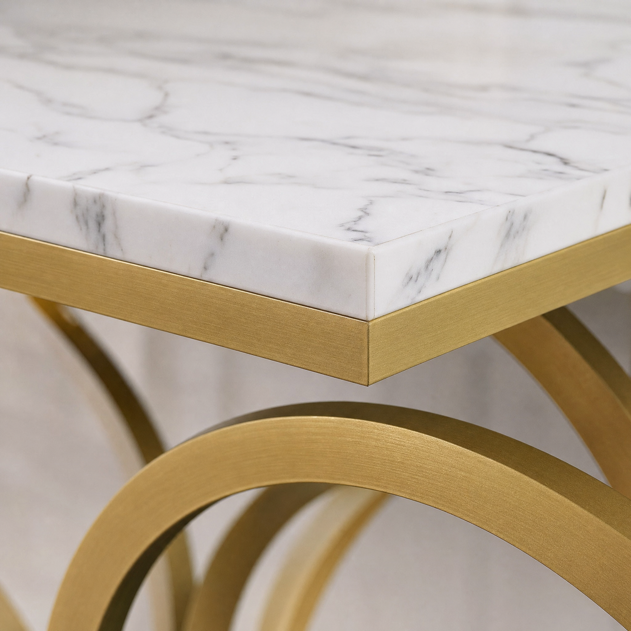 Faux Marble Console Table, 55" Gold Entryway Table — Narrow Sofa Table for Living Room & Hallway