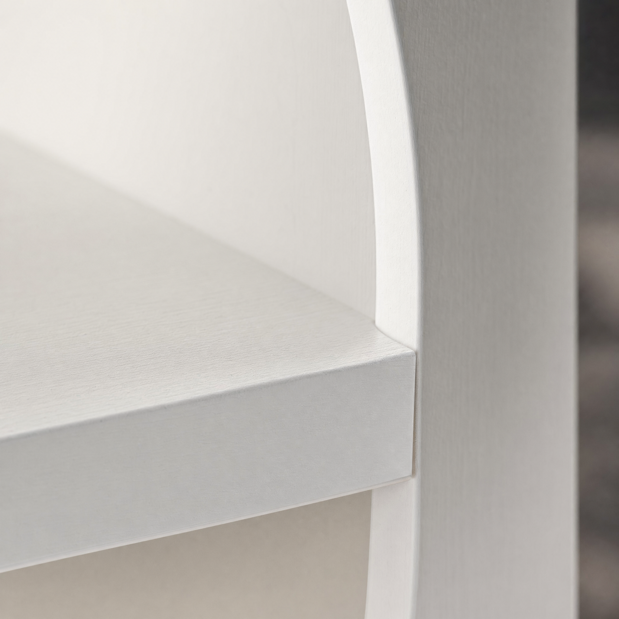 White Wave 5-Tier Corner Bookshelf with Curved Silhouette for Living Room — 65"H Floor Shelf