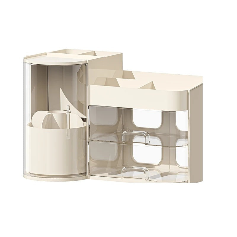 Makeup organizer - Cosmetics storage box desk dresser large capacity skin care