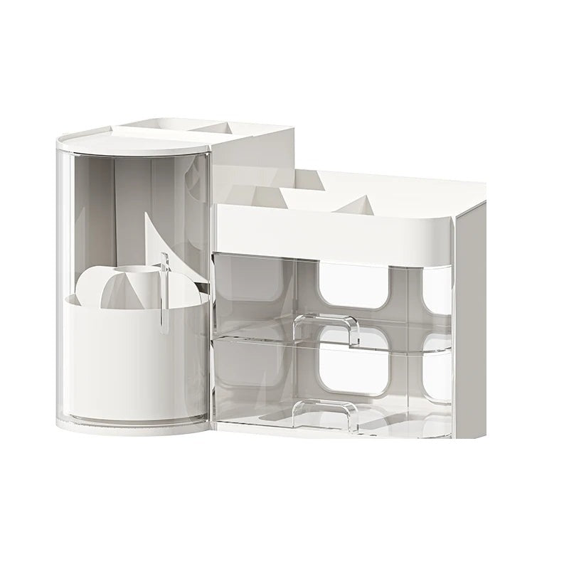 Makeup organizer - Cosmetics storage box desk dresser large capacity skin care